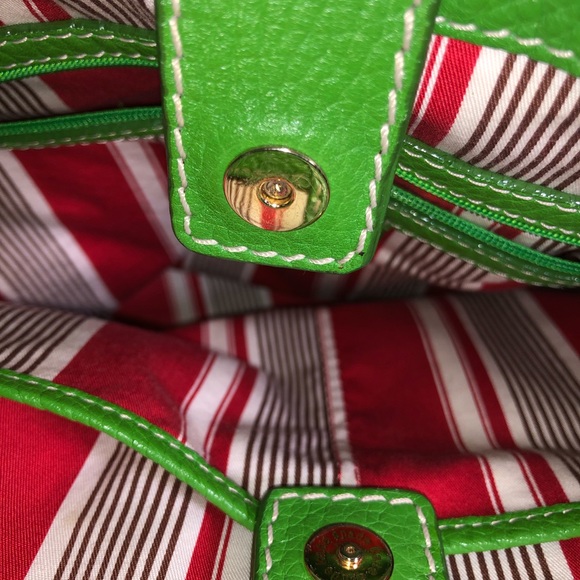 Kate Spade Canvas & Kelly Green Boho Purse - Picture 8 of 11